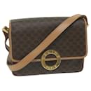 CELINE Macadam Canvas Shoulder Bag PVC Leather Brown Auth ar11188b - Céline