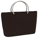 CHANEL Hand Bag Nylon Brown CC Auth 63436 - Chanel
