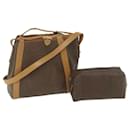 ETRO Pouch Shoulder Bag PVC 2Set Brown Red Auth am5330 - Etro