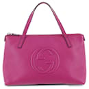 Rosafarbene Gucci-Lederhandtasche „Soho“