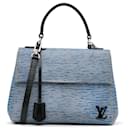 Sac à main bleu Louis Vuitton Epi Denim Cluny BB