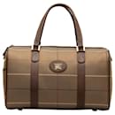 Braune Burberry Boston-Tasche mit Vintage-Check