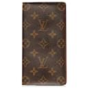 Portafogli lunghi Louis Vuitton Monogram Porte-Valeurs Cartes Credit marroni