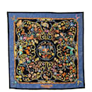 Bufanda de seda azul Hermes Pierres D Orient Et D Occidente Bufandas - Hermès