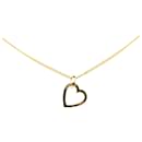 Gold Dior Heart Pendant Necklace