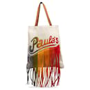 Multicolor Loewe x Paula's Ibiza Colorblock Fringe Tote Bag