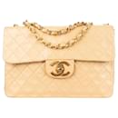 Chanel gestepptes Lammleder 24Jumbo-Tasche mit einzelner Klappe in K-Gold