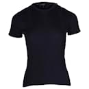 Chanel Rib-Knit Fitted Top in Black Cotton