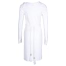 Chanel Long-Sleeve Knit Knee-Length Dress in Cream Cashmere