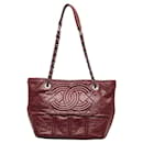 Chanel Lambskin Big Coco Mark Chain Tote Bag in Great Condition