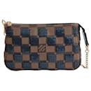 Louis Vuitton Damier Ebene accessory clutch bag with sequins