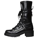 Black D-flight leather ankle boots - size EU 41.5 - Christian Dior