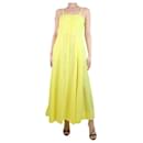 Yellow sleeveless button-up linen midi dress - size UK 8 - Gabriela Hearst