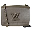 Bolsa Twist MM com corrente marrom esfumado - Louis Vuitton