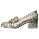 Gold frilled GG emblem heels - size EU 38.5 - Gucci