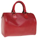 Louis Vuitton Epi Speedy 25 Hand Bag Castilian Red M43017 LV Auth 66466