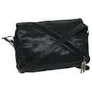 Gianni Versace Shoulder Bag Leather Black Auth bs12043