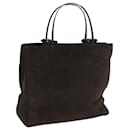 GUCCI Hand Bag Suede Brown 002 1025 auth 66494 - Gucci