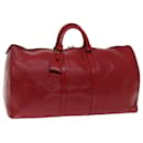 Louis Vuitton Epi Keepall 55 Boston Bag Red M42957 LV Auth ki4078
