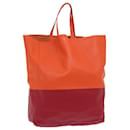 CELINE Hand Bag Leather Orange Auth ep3321 - Céline