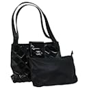 CHANEL Shoulder Bag Patent leather Black CC Auth hk1070 - Chanel