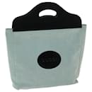 GUCCI Hand Bag Suede Light Blue Auth 66605 - Gucci