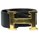 Black H belt buckle - Hermès