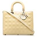 Dior Brown Large Patent Cannage Lady Dior