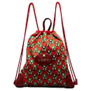 Gucci Red Printed Neo Vintage Drawstring Backpack