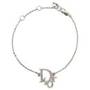 Dior Silver Logo Rhinestone Bracelet