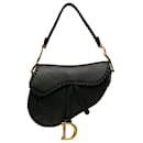 Dior Black Medium Braided Leather Saddle Bag