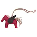 NEW HERMES RODEO PEGASE PM HORSE PINK LEATHER BAG JEWEL NEW LEATHER CHARM - Hermès