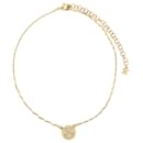 NEW CHANEL CC LOGO & STRASS NECKLACE 37-46 CM IN GOLDEN METAL GOLD NECKLACE - Chanel