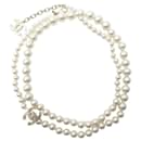 CHANEL NECKLACE WITH CC LOGO PEARLS 2014 PEARLS NECKLACE NECKLACE - Chanel