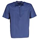 Prada Sport Kurzarm-Overshirt aus blauem Nylon