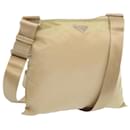 PRADA Shoulder Bag Nylon Beige Auth 66591 - Prada