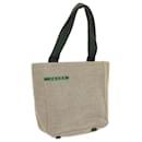 PRADA Sports Hand Bag Canvas Green Beige Auth bs12012 - Prada