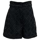 Moschino Couture Black Lace Eyelet Shorts - Autre Marque