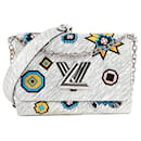 Bolso Louis Vuitton de cuero Epi blanco Aztece Twist MM