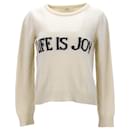 Suéter Alberta Ferretti 'Life is Joy' em Cream Cashmere