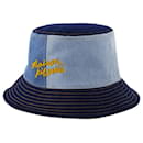 Sombrero de pescador vaquero - Maison Kitsune - Algodón - Azul - Autre Marque