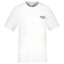 Handwriting Comfort T-Shirt - Maison Kitsune - Baumwolle - Weiß/Schwarze Farbe - Autre Marque