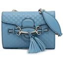Gucci Blue Mini Microguccissima Emily Crossbody Bag