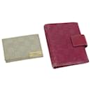 GUCCI Guccissima Day Planner Cover Card Case 2Set Beige Pink Auth 66632