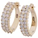 Yellow Gold Earrings with Natural Diamonds - Autre Marque