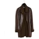 Chanel AH99 Veste Manteau FR40 Leather Cashmere US10 Jacket Coat FW99