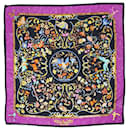 Foulard en soie fleuri multicolore - Hermès