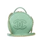 Chanel Caviar Quilted Small Round VanityChanel Caviar Quilted Small Round Vanity