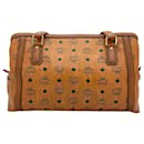 MCM shoulder bag handbag cognac brown shopper bag logo medium bag