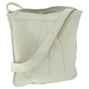 HERMES Tudu Pochette Shoulder Bag Lamb Skin White Auth ep3399 - Hermès